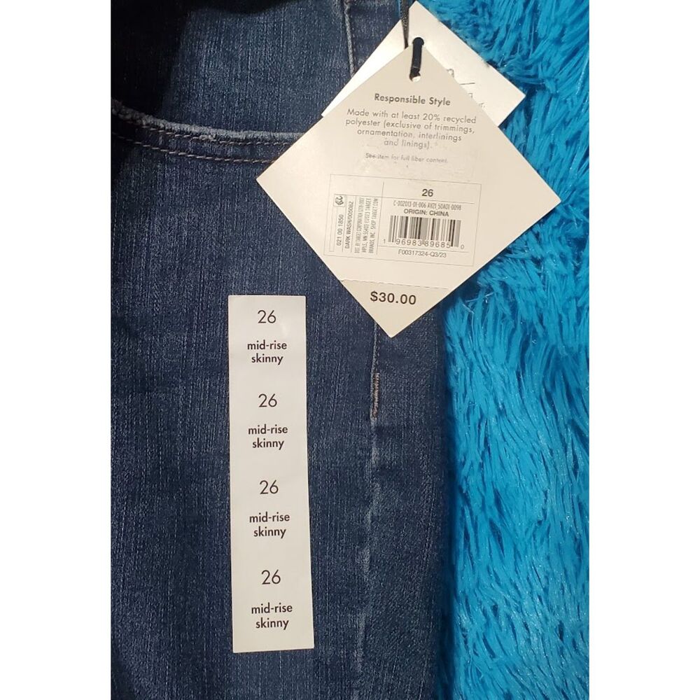 Ava & Viv- Women's Mid-Rise Skinny Jeans- 26 - Picture 6 of 6